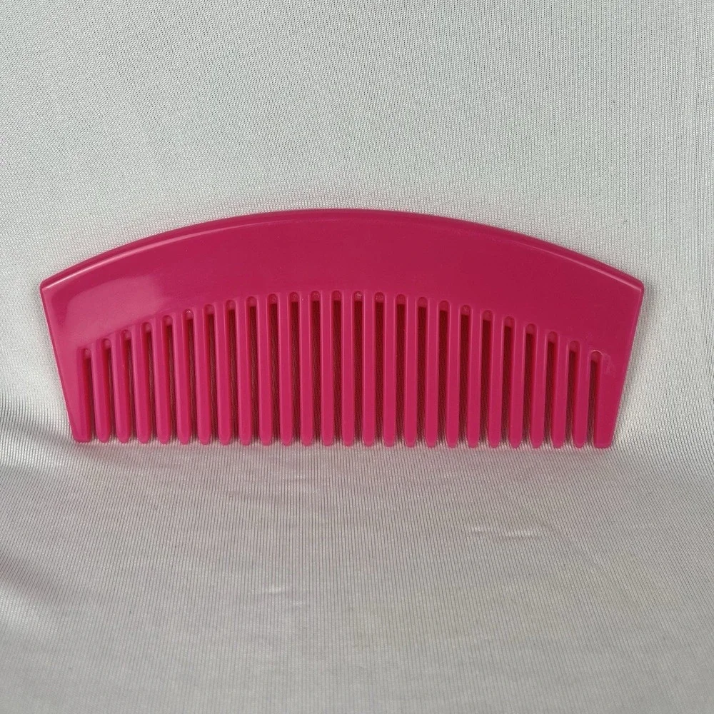 Vtg 90s Y2K 5 inch Estée Lauder Pink Travel Purse Rounded Wide‎ Tooth Hair Comb